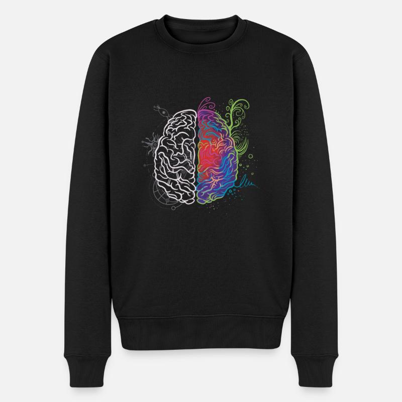Cerveau - Pull Premium bio Homme - noir