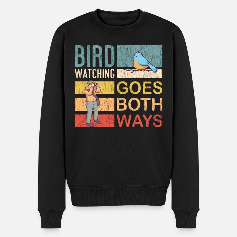 Vogelbeobachtung Birdwatching Vogel Geschenk - Männer Premium Bio Pullover - Schwarz