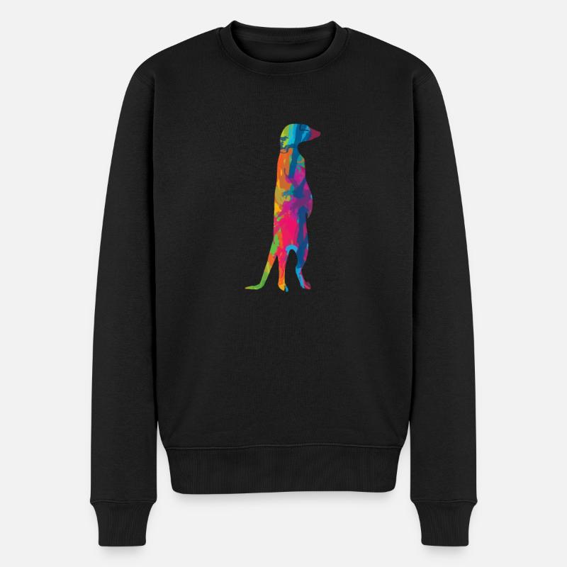 Erdmännchen - Männer Premium Bio Pullover - Schwarz