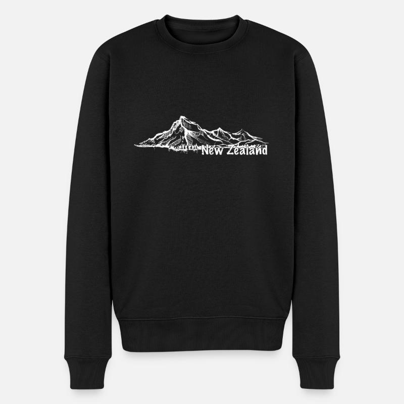 Nouvelle-Zélande - Pull Premium bio Homme - noir