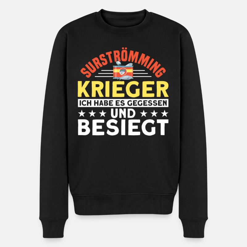 Surströmming Challenge Schweden Surströmming - Männer Premium Bio Pullover - Schwarz
