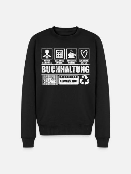 Buchhaltung - Männer Premium Bio Pullover - Schwarz