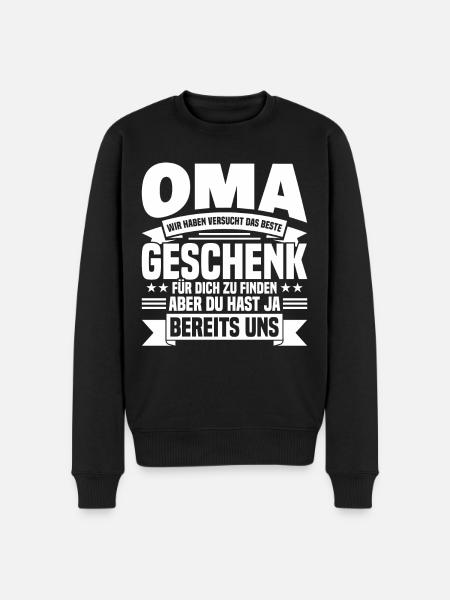Grandma funny saying birthday gift - Men's Premium Organic Jumper - black