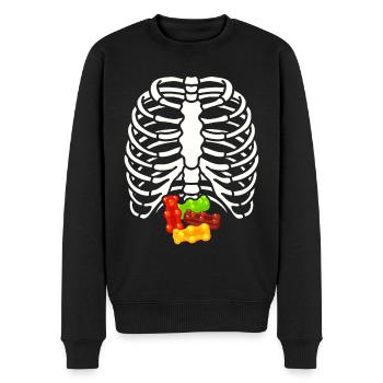 Gummibären im Magen - Männer Premium Bio Pullover - Schwarz - Vorne - Nico (187cm)