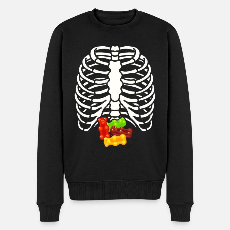 Gummibären im Magen - Männer Premium Bio Pullover - Schwarz
