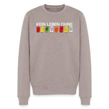 Kein Leben ohne Gummibären - Männer Premium Bio Pullover - Taupe - Vorne - Nico (187cm)