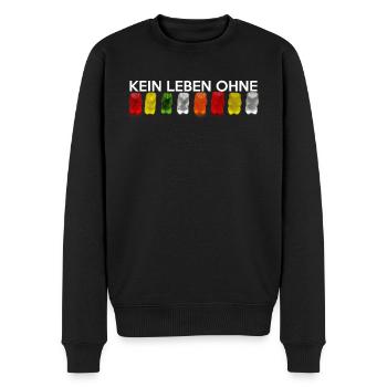 Kein Leben ohne Gummibären - Männer Premium Bio Pullover - Schwarz - Vorne - Nico (187cm)