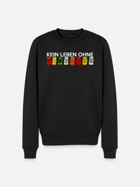 Kein Leben ohne Gummibären - Männer Premium Bio Pullover - Schwarz