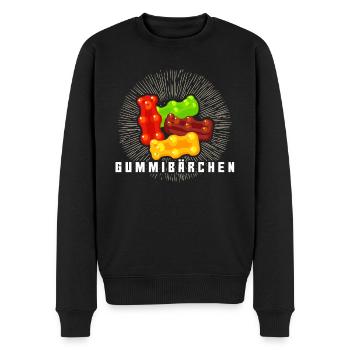 Gummibärchen - Männer Premium Bio Pullover - Schwarz - Vorne - Nico (187cm)