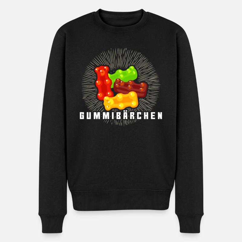 Gummibärchen - Männer Premium Bio Pullover - Schwarz