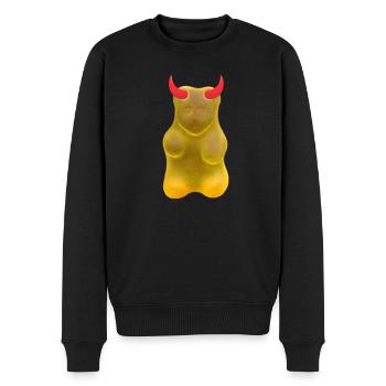 Gummibären Teufel - Männer Premium Bio Pullover - Schwarz - Vorne - Nico (187cm)