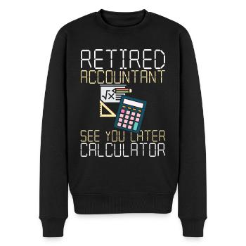 Calculator Accountant Pension - Men's Premium Organic Jumper - black - Front - Nico (187cm)