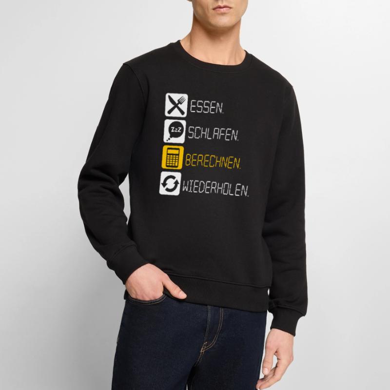 Computing Calculator Mathematics Men's Premium Organic Jumper