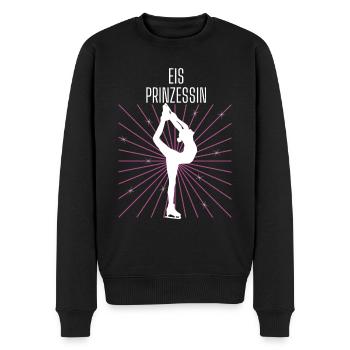 Eis Prinzessin Schlittschuhlaufen - Männer Premium Bio Pullover - Schwarz - Vorne - Nico (187cm)