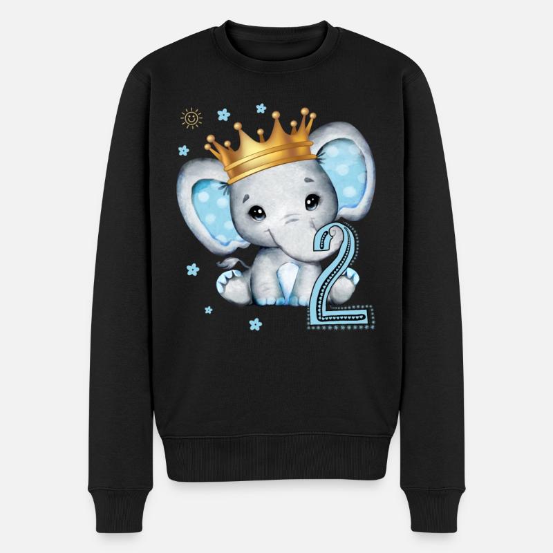 Kinder Geburtstagsgeschenk 2 Jahre Junge - Männer Premium Bio Pullover - Schwarz