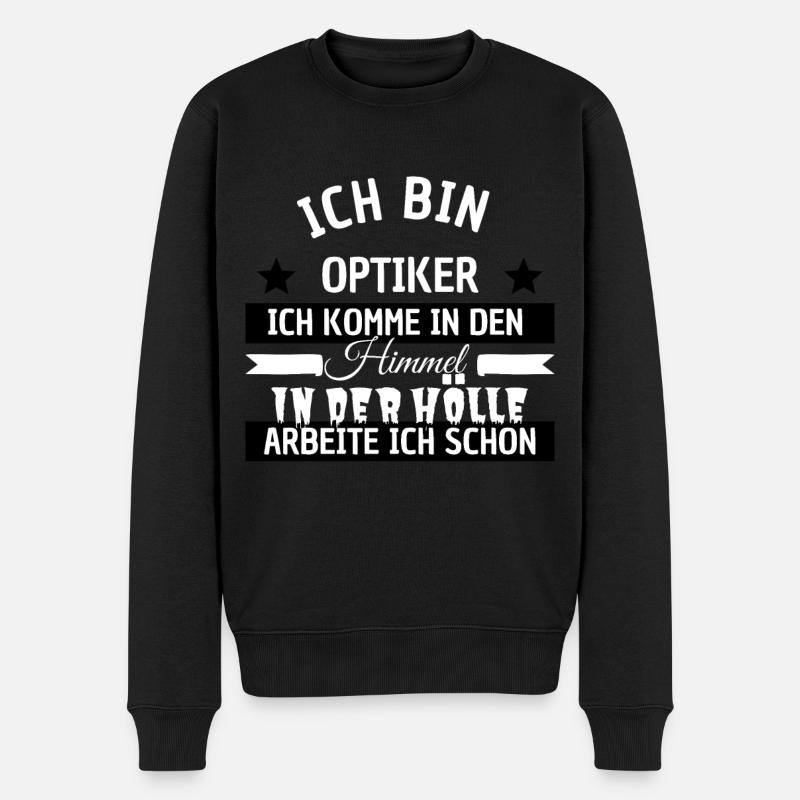 Optiker - Männer Premium Bio Pullover - Schwarz