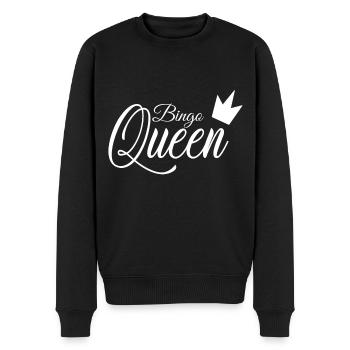 Bingo Queen Bingo Kartenspien Bingoabend - Männer Premium Bio Pullover - Schwarz - Vorne - Nico (187cm)