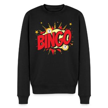 Bingo Kartenspiel Bingoabend Spieler - Männer Premium Bio Pullover - Schwarz - Vorne - Nico (187cm)