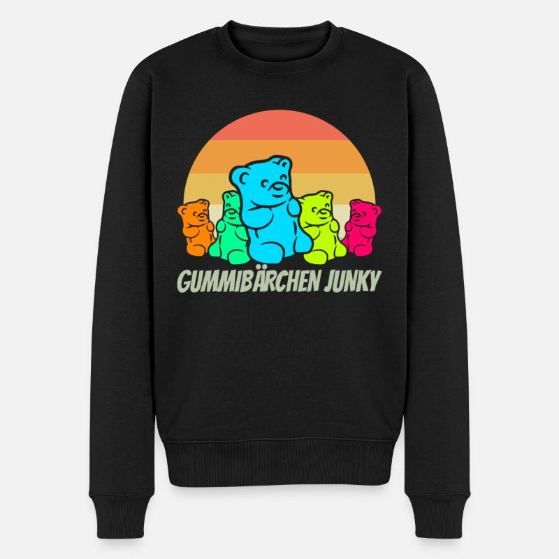Gummibären Gummibärchen Junky - Männer Premium Bio Pullover - Schwarz