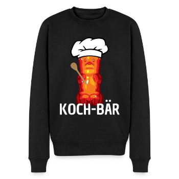 Koch Gummibärchen Küchenchef Koch-Bär - Männer Premium Bio Pullover - Schwarz - Vorne - Nico (187cm)