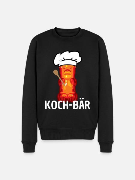 Koch Gummibärchen Küchenchef Koch-Bär - Männer Premium Bio Pullover - Schwarz