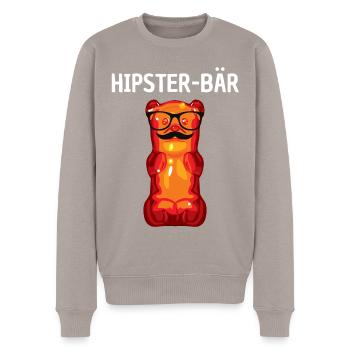 Hipster Gummibärchen Gummibären - Männer Premium Bio Pullover - Taupe - Vorne - Nico (187cm)