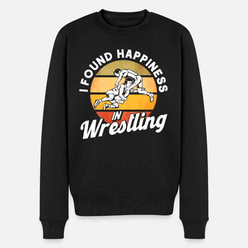 Ringen Ringen Trainer Ringer Geschenk - Männer Premium Bio Pullover - Schwarz