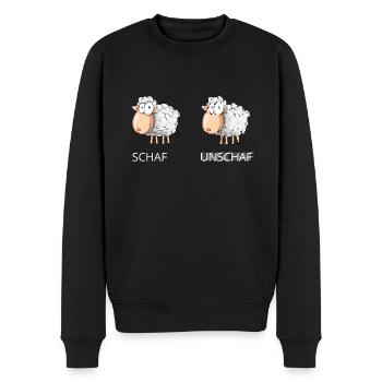 Schaf unschaf lustig - Männer Premium Bio Pullover - Schwarz - Vorne - Nico (187cm)