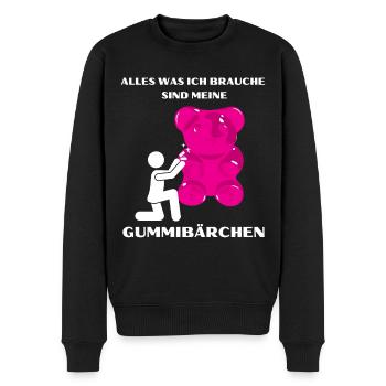 Gummibären Gummibärchen - Männer Premium Bio Pullover - Schwarz - Vorne - Nico (187cm)