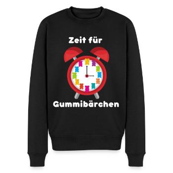 Zeit für Gummibären Gummibärchen - Männer Premium Bio Pullover - Schwarz - Vorne - Nico (187cm)