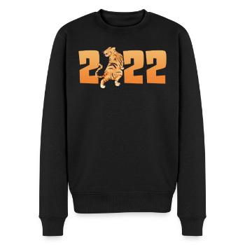 Year of the Tiger 2022 - Männer Premium Bio Pullover - Schwarz - Vorne - Nico (187cm)