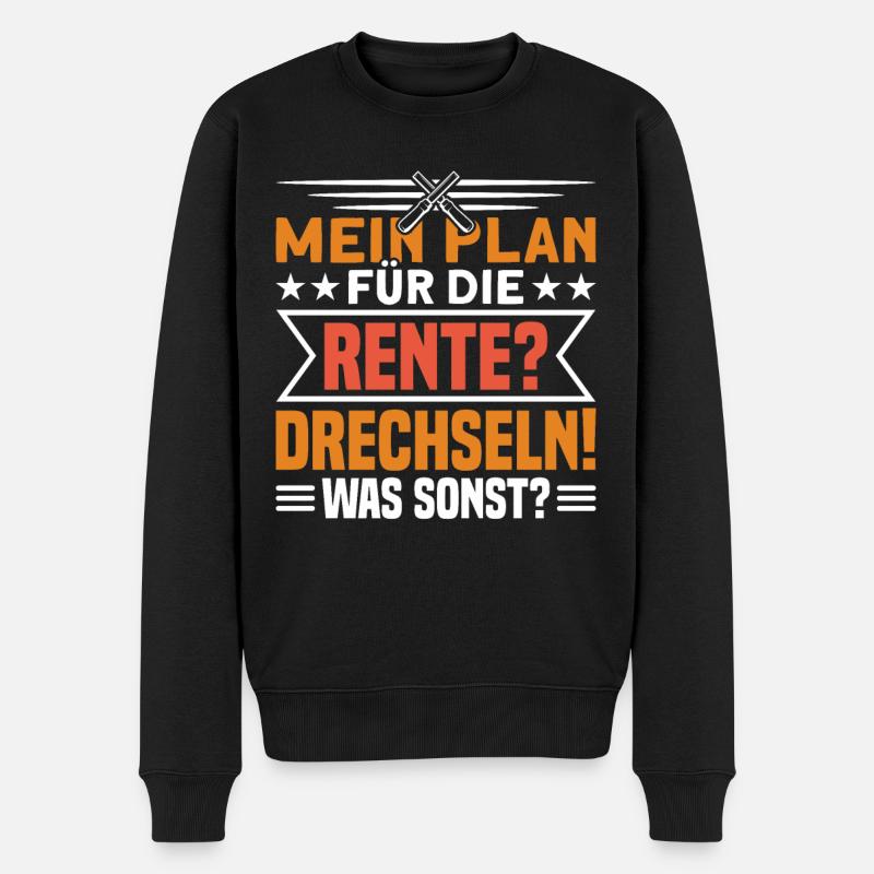 Drechsler Drechseln Handwerker - Männer Premium Bio Pullover - Schwarz