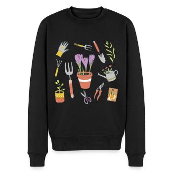 Équipement de jardinier Tenue de jardin Outil de jardin - Pull Premium bio Homme - noir - Devant - Nico (187cm)