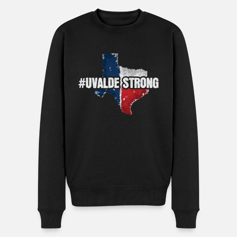 Uvalde Strong Gun Controll - Männer Premium Bio Pullover - Schwarz