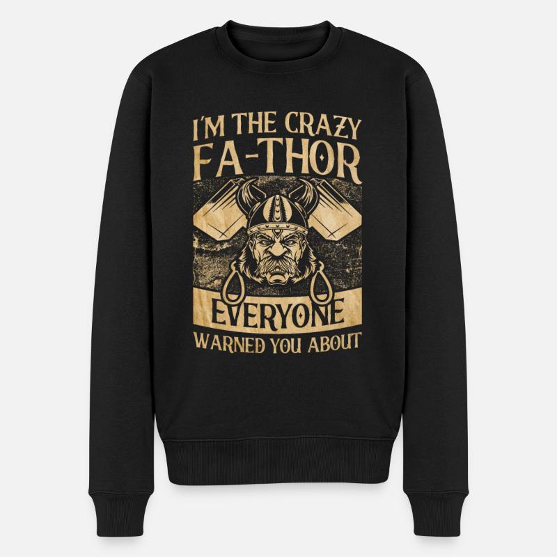 Fa-Thor Père Papa Papa - Pull Premium bio Homme - noir