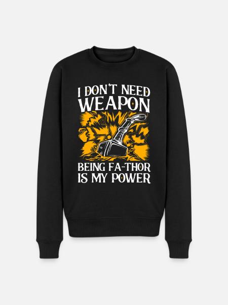 Fa-Thor Father Papa Dad - Men's Premium Organic Jumper - black