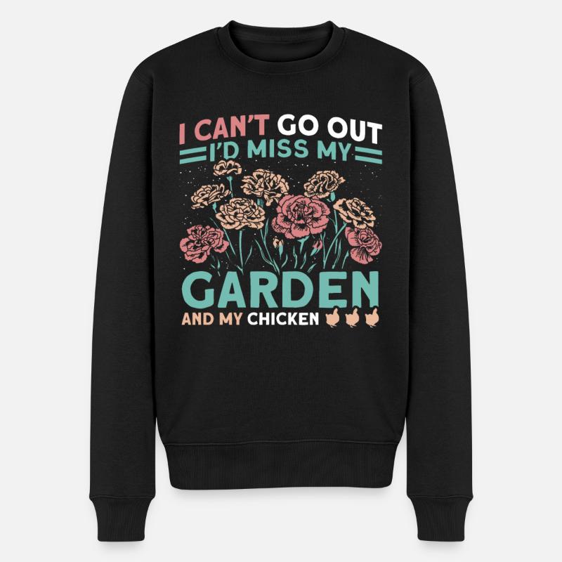 Gartenarbeit Gärtner Hühnerfarmer Hühnerfütterer - Männer Premium Bio Pullover - Schwarz