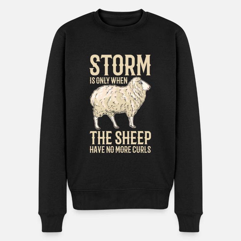 L’électricité n’est que lorsque les moutons ne se courbent plus - Pull Premium bio Homme - noir