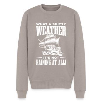 Was Für Ein Beschissenes Wetter Es Überhaupt Nicht - Männer Premium Bio Pullover - Taupe - Vorne - Nico (187cm)