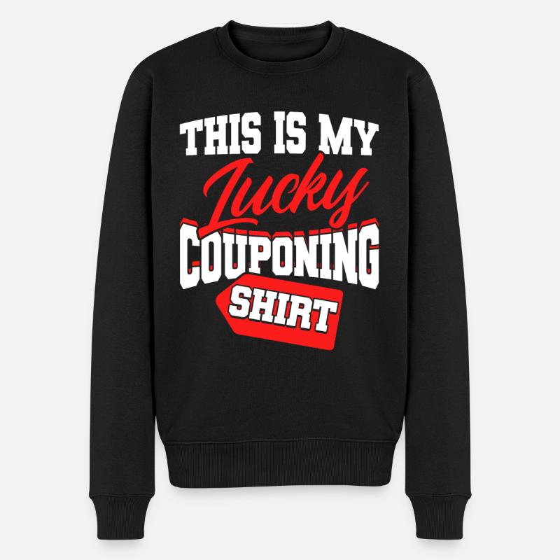 Gutschein Shopper Rabatt Couponer Rabattverkauf - Männer Premium Bio Pullover - Schwarz