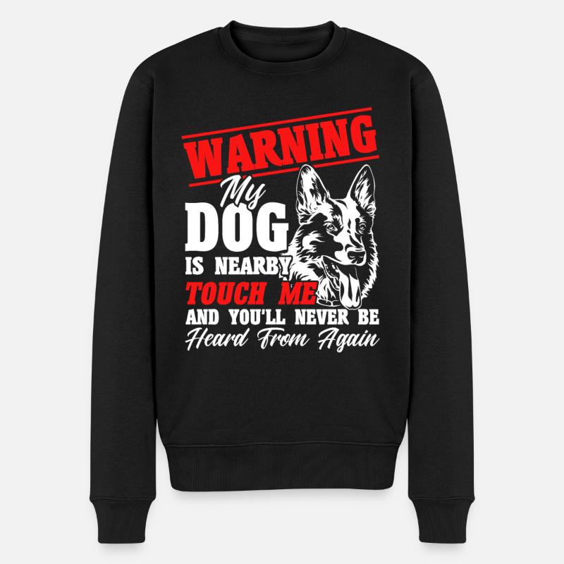Deutscher Schäferhund Polizeihund Polizei Hund - Männer Premium Bio Pullover - Schwarz