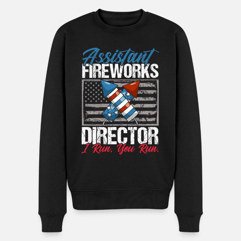 Funny fireworks pyrotechnician saying - Men's Premium Organic Jumper - black