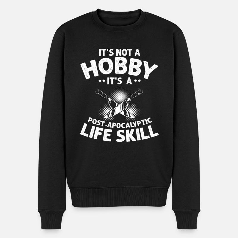 Dirty Thoughts Clean Knife Collecteur de couteaux - Pull Premium bio Homme - noir