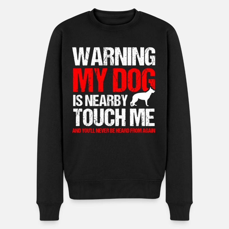 Deutscher Schäferhund Polizeihund Polizei Hund - Männer Premium Bio Pullover - Schwarz
