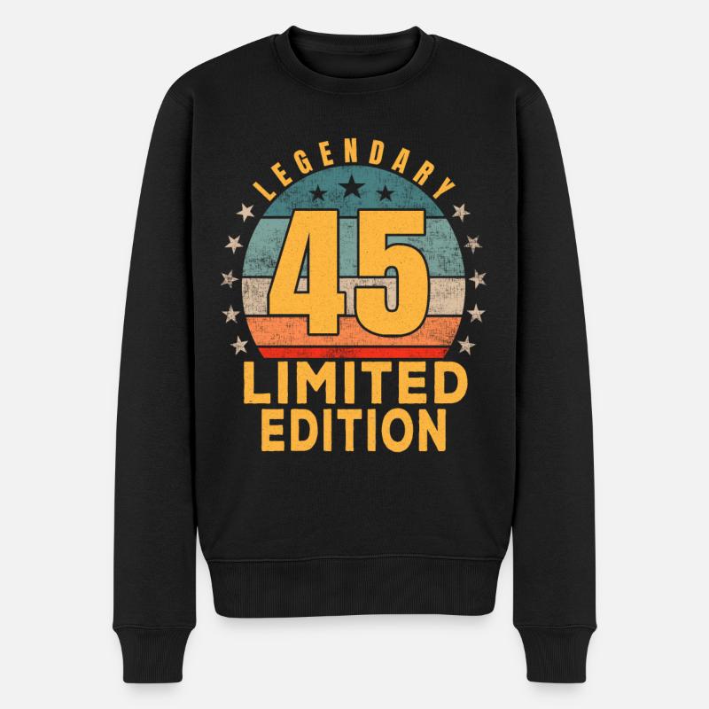 Geburtstag Legendary 45 Jahre Limited Edition - Männer Premium Bio Pullover - Schwarz
