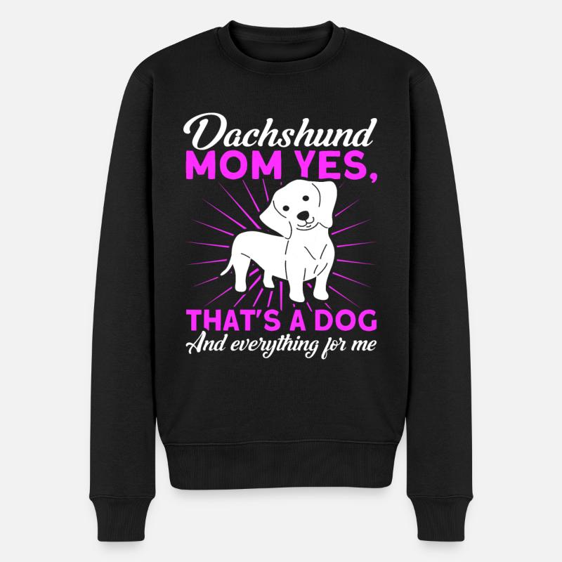Dackel Dackel Dackel Mama Dackel Haustier - Männer Premium Bio Pullover - Schwarz
