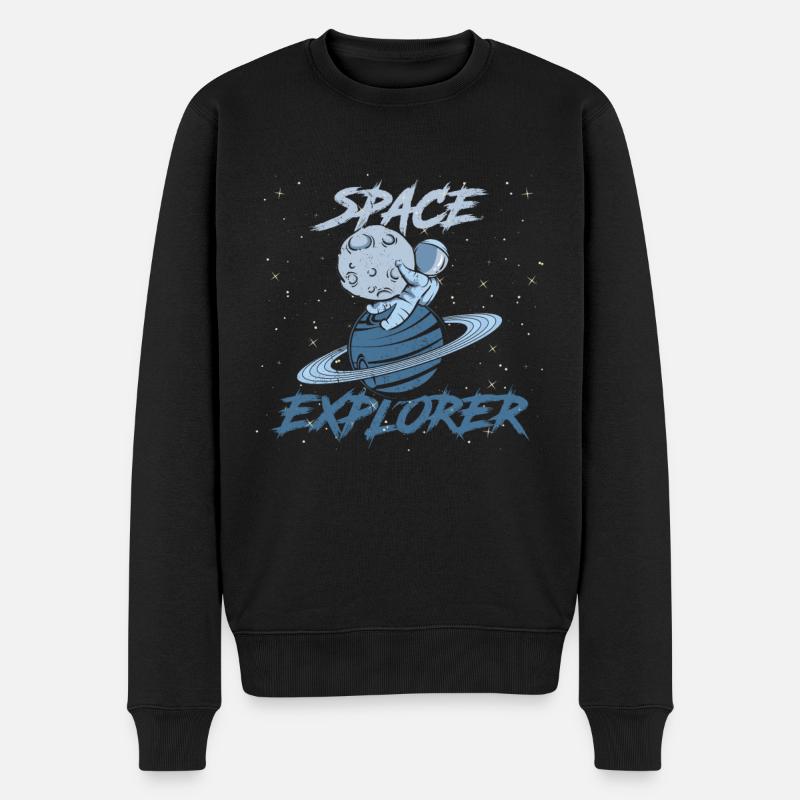 Astronaute Explorateur de l’espace - Pull Premium bio Homme - noir