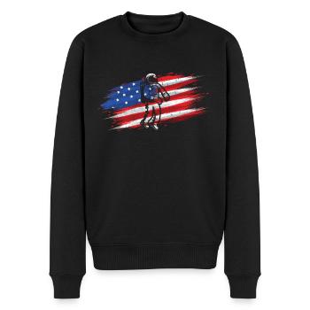 Astronaut of the USA Planet - Men's Premium Organic Jumper - black - Front - Nico (187cm)