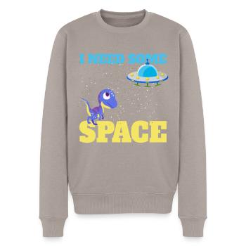 Astronauti need some Space - Männer Premium Bio Pullover - Taupe - Vorne - Nico (187cm)