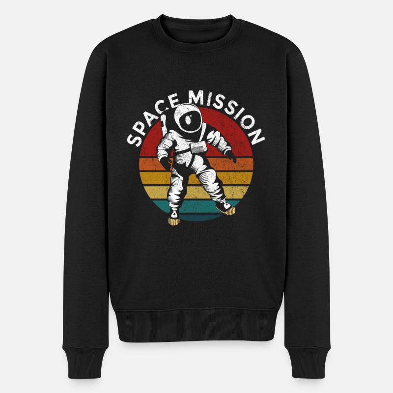 Astronaut Space Mission Raumfahrt - Männer Premium Bio Pullover - Schwarz